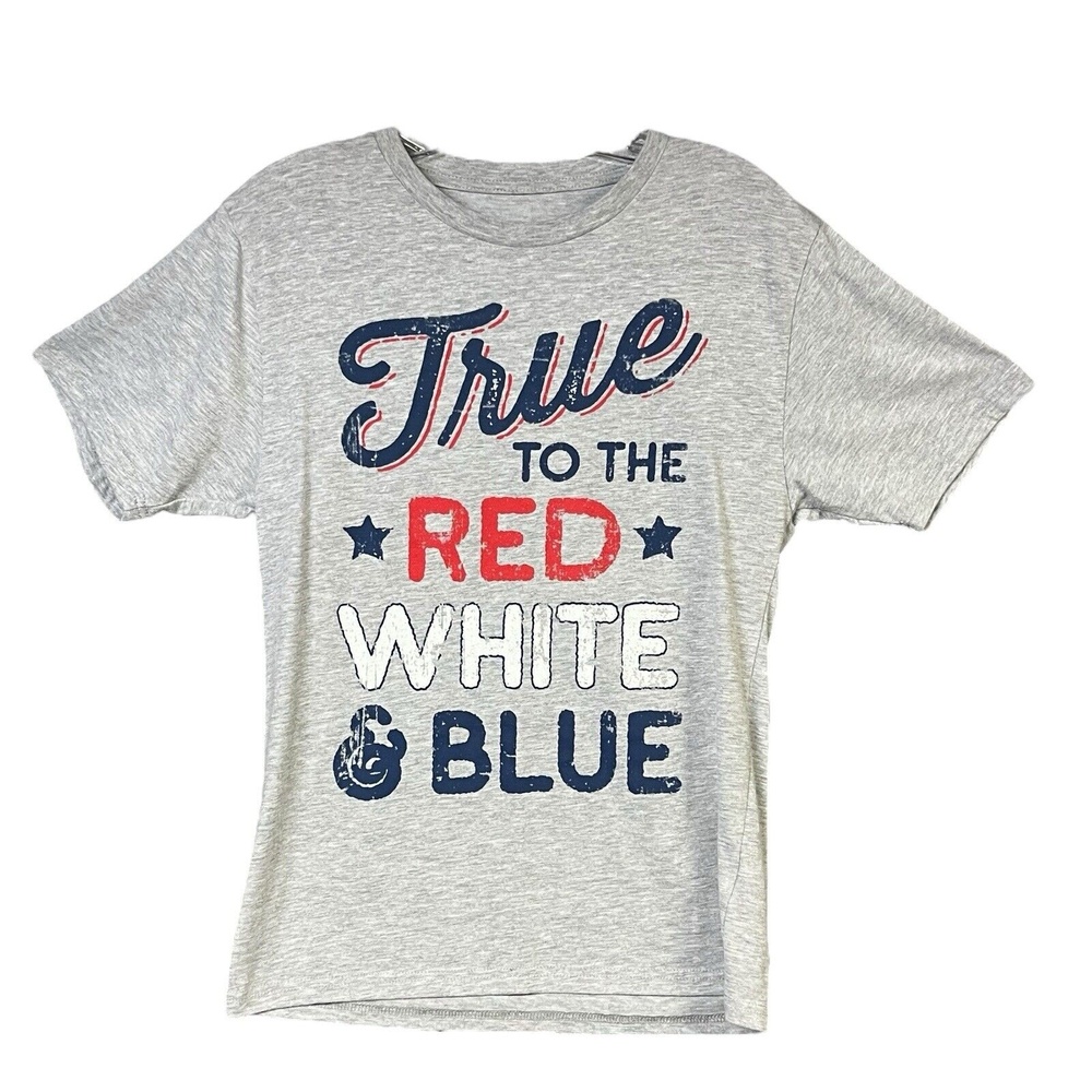 Way To Celebrate‎ T-Shirt Small Gray Graphic Patriotic Americana USA Streetwear